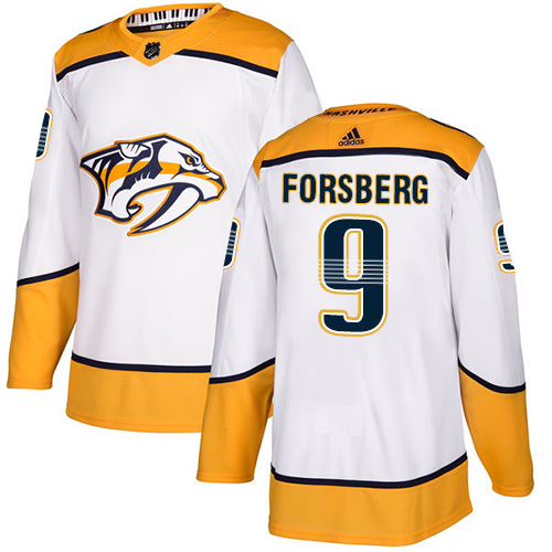 Adidas Predators #9 Filip Forsberg White Road Authentic Stitched Youth NHL Jersey